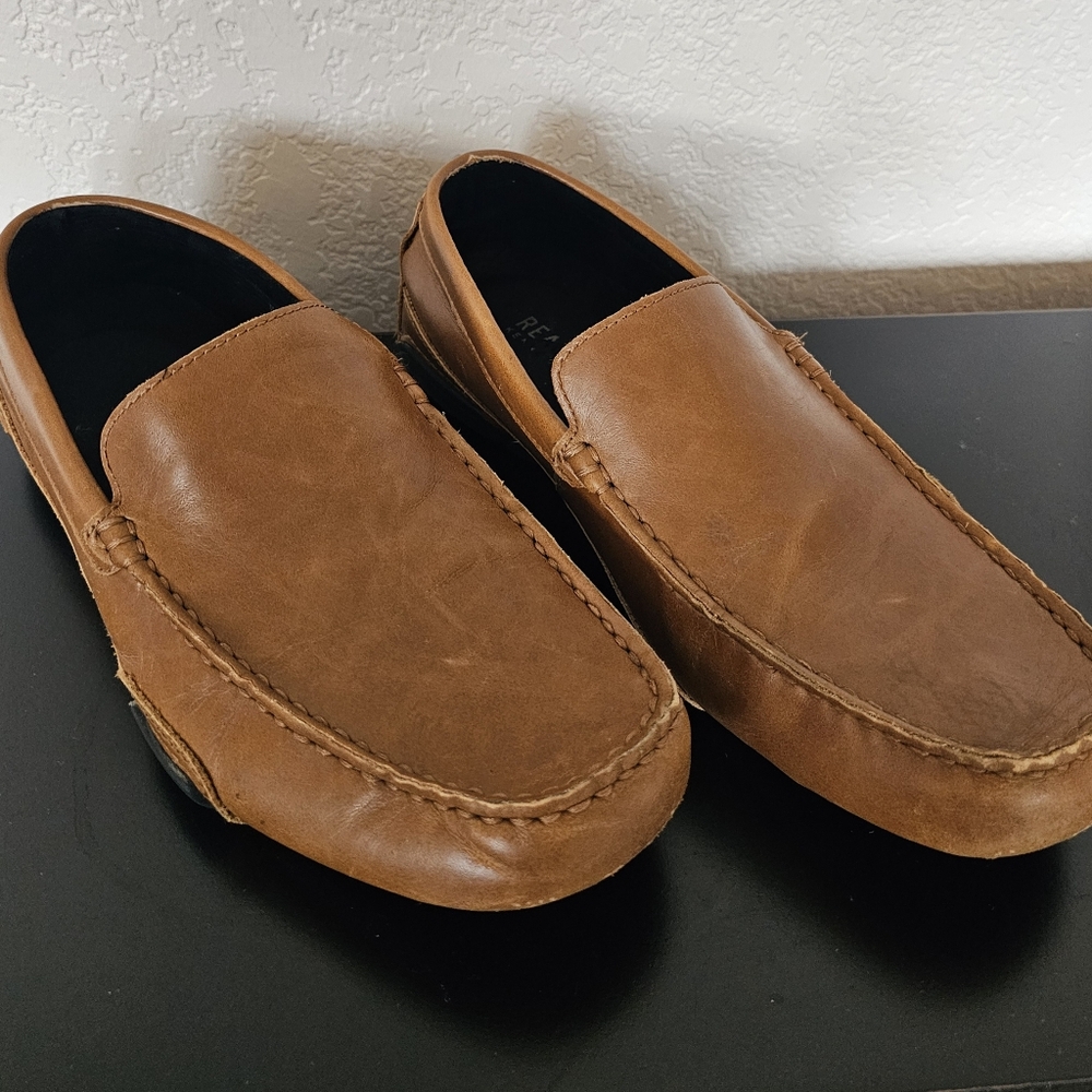 Kenneth Cole Reaction World Hold On Loafers Shoes Cognac Brown Size 10M …